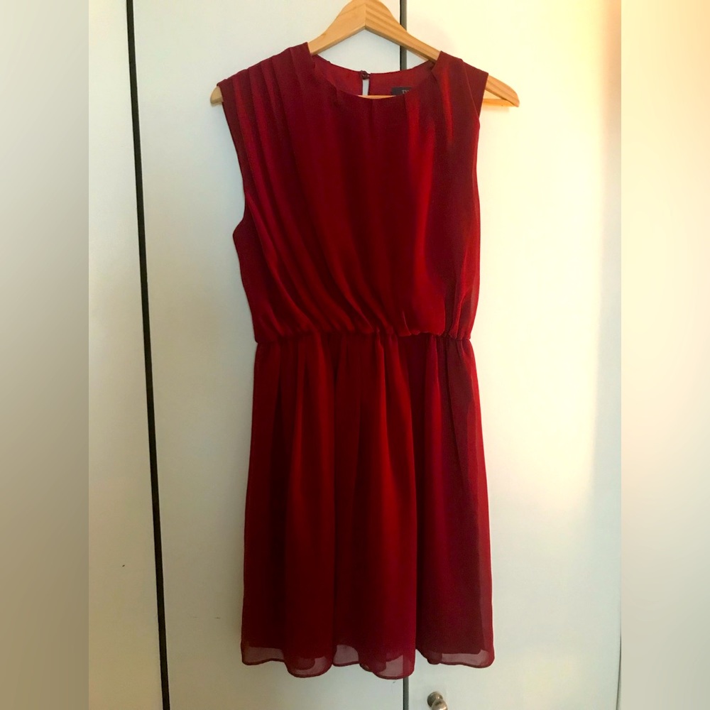 Wine colored cocktail dress